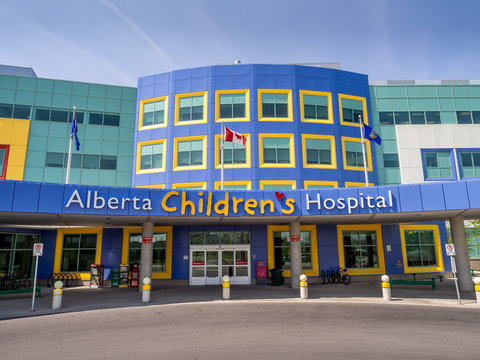 the new Alberta Children's Hospital on May 24, 2015 in Calgary, Alberta. It is a modern up to date health centre for Children only.