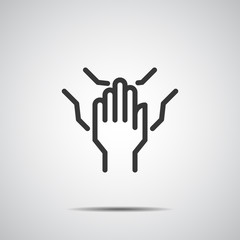 Hand Icon vector , People teamwork together