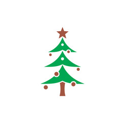 Obraz premium Christmas tree icon on background for graphic and web design. Creative illustration concept symbol for web or mobile app