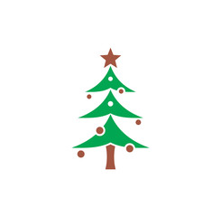 Christmas tree icon on background for graphic and web design. Creative illustration concept symbol for web or mobile app