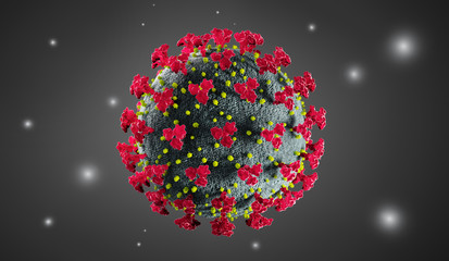 Detailed rendered Corona Virus - Wuhan Virus