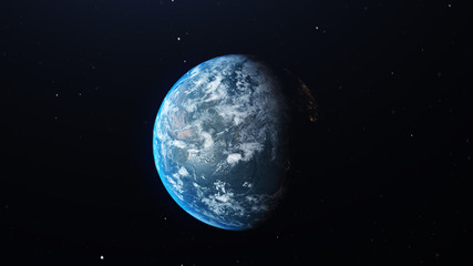 Fototapeta na wymiar Planet earth from space.