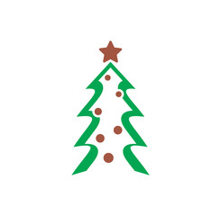 Obraz premium Christmas tree icon on background for graphic and web design. Creative illustration concept symbol for web or mobile app