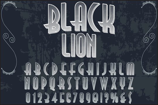 abc Font. alphabet Script. Typeface.Shadow. Effect.vintage Hand Drawn.Retro Typography.Vector Illustration
