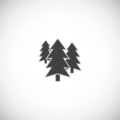 Fototapeta premium Christmas tree icon on background for graphic and web design. Creative illustration concept symbol for web or mobile app