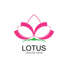 lotus flowers design logo Template icon
