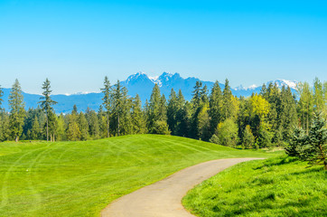 Trail in path of the golf park