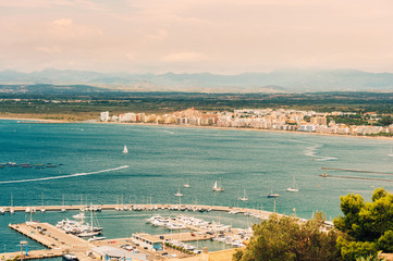 Beautiful landscape of Roses town, Girona, Costa Brava, Spain