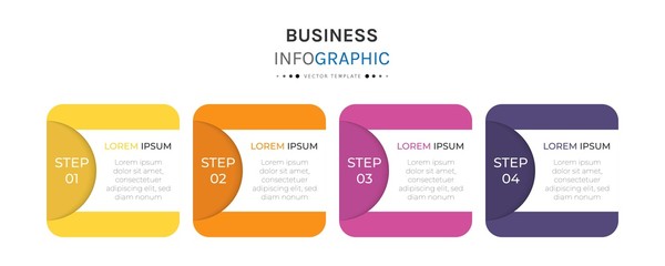 business infographic with steps or options. can be used for workflow layout, diagram, business step options, banner, web design.