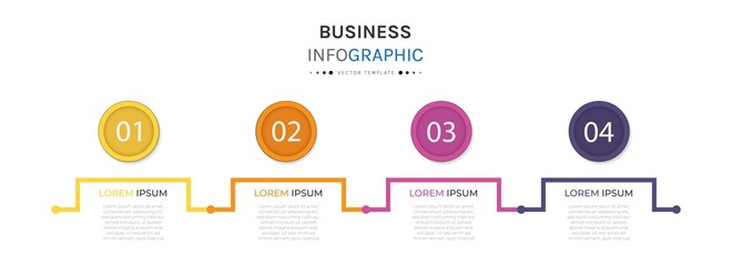 business infographic with steps or options. can be used for workflow layout, diagram, business step options, banner, web design.