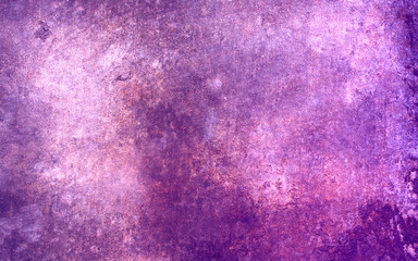 Abstract colorful background. Metallic texture and grunge effect. Purple shades. Photographic and product backdrop, as well as a chock for your project. Stone or steel scratched. Copy space. Frame.