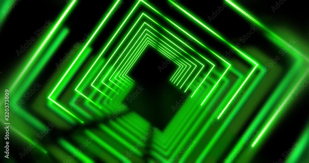 Poster neon concept glowing path or tunnel with futuristic glowing lights. a virtual abstraction of color a