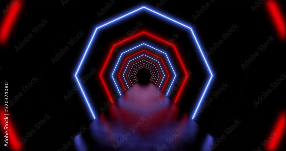 Poster neon red and blue pattern with abstract light and futuristic glow. represents the internet or colorf