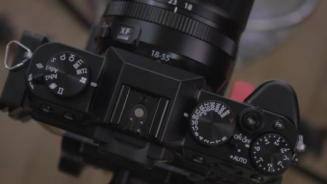 Top view of a camera