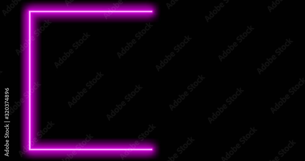 Poster blue mauve neon border using abstract glowing light makes frame. a flashing boundary for edging of a
