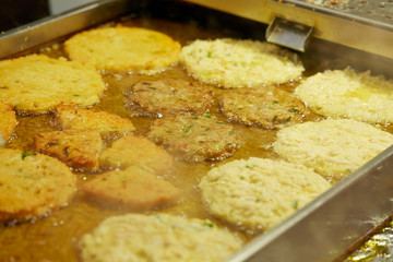 Korean deep fried food at market 