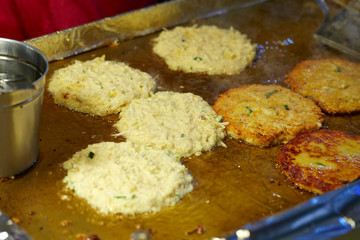 Korean deep fried food at market 