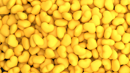 hearts yellow background