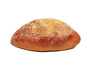 Freshly baked pie isolated on a white background. Homemade baking.