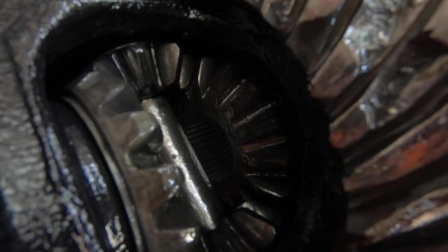 A totally destroyed car differential