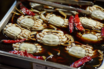 Ganjang gejang, Korean soy sauce marinated crabs 