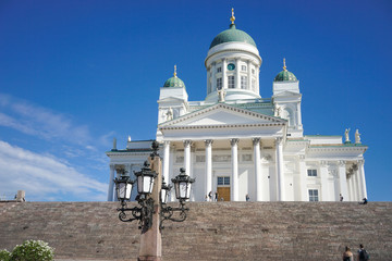 Famous white cathedral of Helsinki