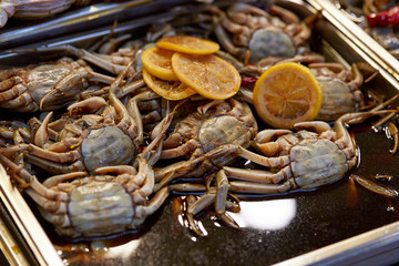 Ganjang gejang, Korean soy sauce marinated crabs 