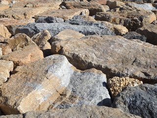 Stones on the shore of the Mediterranean