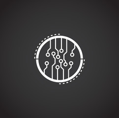 Fototapeta premium Curcuit related icon on background for graphic and web design. Creative illustration concept symbol for web or mobile app