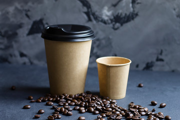 coffee glasses, coffee beans