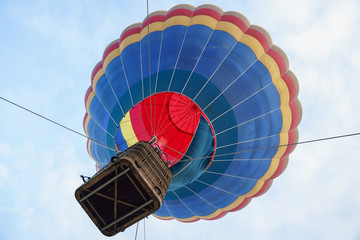 Captive balloon in Aeroestacion Festival in Guadix © javiindy