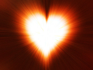 Heart of love is shining very bright for valentine day