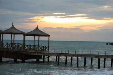 sunset on the Taurus mountains in Antalya