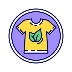 Global Organic Textile color line icon. World-wide recognized requirements that ensure organic status of textiles. Pictogram for web page, mobile app, promo. UI UX GUI design element. Editable stroke.