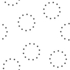 Vector star icon in a circle. Circle consisting of stars  seamless pattern on a white background.