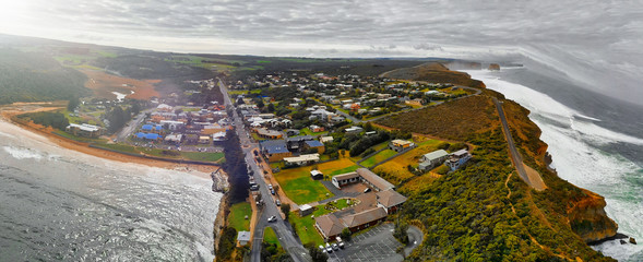 Aerial view of Port Campbell coastline, Australia © jovannig