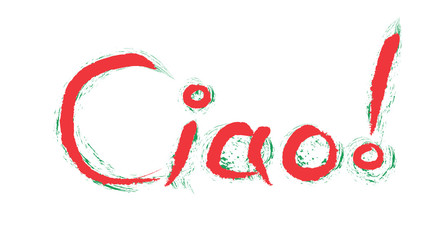 Ciao ! Means Hello in italian. Hand writing greeting with italian flag colors © Mehmet Doruk Tasci