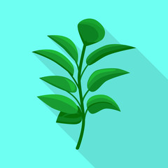 Vector design of leaf and coffee logo. Collection of leaf and plant stock symbol for web.