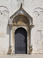 Fototapeta na wymiar Entrance to a gothic church