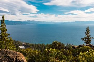 Views of Lake Tahoe from Crystal Bay Scenic Overlook