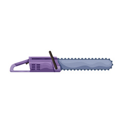 Chainsaw vector icon.Cartoon vector icon isolated on white background chainsaw.