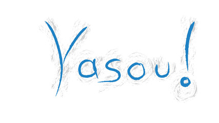 Yasou ! means hello in greece hand writing with greece flag colors © Mehmet Doruk Tasci