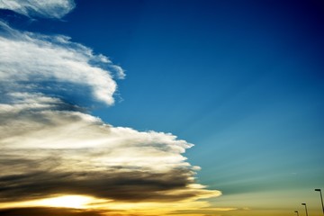 sky with clouds in a sunset