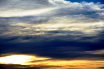 Naklejka na ściany i meble sky with clouds in a sunset