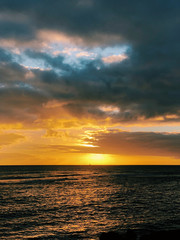 Naklejka na ściany i meble Stunning sunrise from the North Shore of Kauai Hawaii
