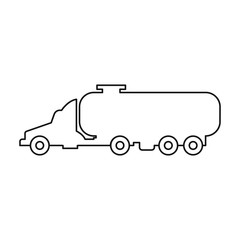 Truck vector icon.outline vector icon isolated on white background truck .