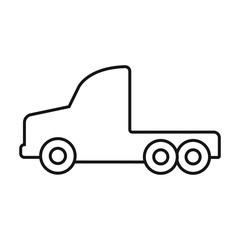 Truck vector icon.outline vector icon isolated on white background truck .