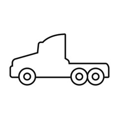 Truck vector icon.outline vector icon isolated on white background truck .