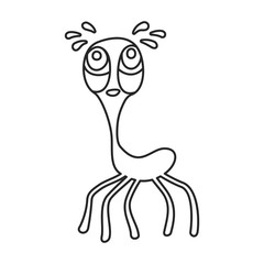 Bacteria of virus vector icon.Outline,line vector icon isolated on white background bacteria of virus .