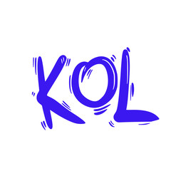 Kol text. Key opinion leader quote. Vector word.